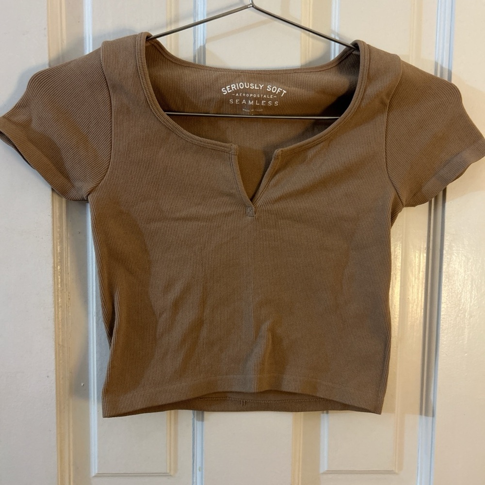 Aeropostale Brown Crop Top